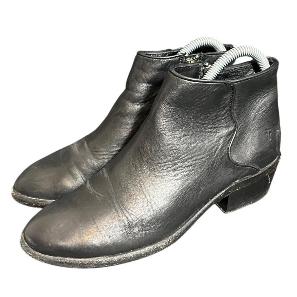 FRYE Womens‎ Carson Piping Bootie Black Leather Shoes Boots Womens Size 6
